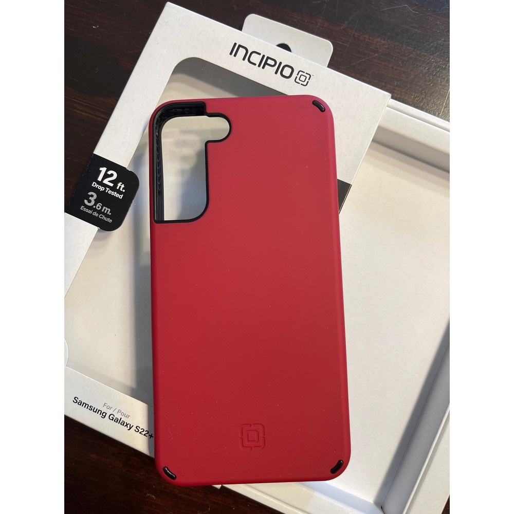 Incipio Duo Samsung Galaxy S22+ Case Red Dual Layer 12ft Drop Protection Slim